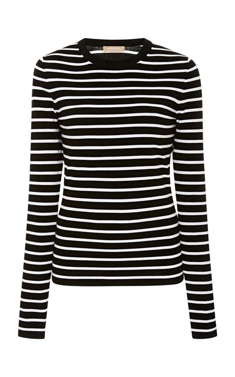 michael kors zig zag stripe crewneck|Michael Kors Women's Striped Chain.